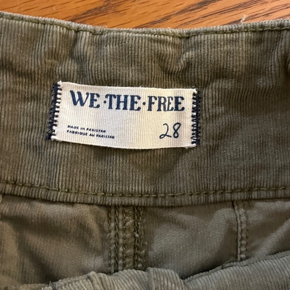 Green Free People corduroy flare pants - Picture 5 of 8